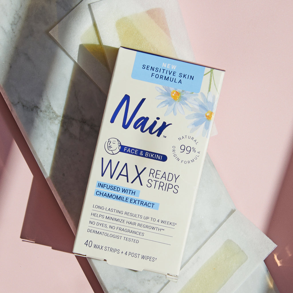 Nair Wax Ready Strips, Sensitive Skin: Face & Bikini